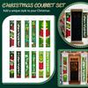 New Arrival! 30*180cm Christmas GreenGhost Couplets - Polyester,Durable& Eye-catching Design for Home & Cafe Decoration.