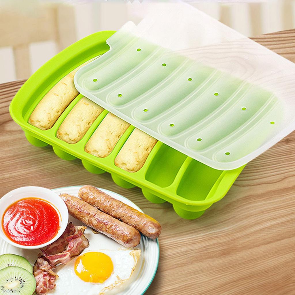 Форма для сосисок из пищевого силикона для хот-догов, детское питание, самодельная форма для выпечки ветчины и колбасы