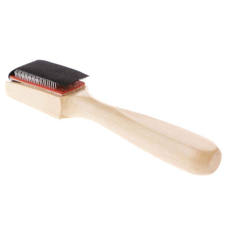 Ballet Dance Shoe Wire Brush PU Protector Cover Wood Handle Ballroom Suede Soles Latin Salsa Dance Shoe Cleaning Brushes