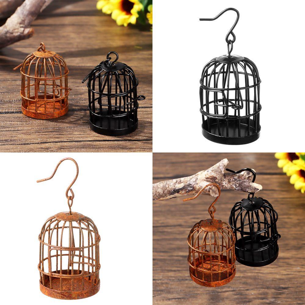 1:6 1:12 Doll House Home Decoration DIY Micro Landscape Bird Cage Iron Metal