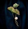 Lotus Pond Moonlight Enamel Brooch - Elegant Lotus Design Pin for Women