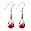 Women's Retro Korean Style Agate Tassel Earrings - Silver-Plated, Medium To Long