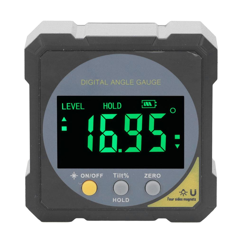 Черный ЖК-дисплей с подсветкой, водонепроницаемый цифровой ЖК-экран, магнитный угломер, инклинометр
