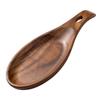 Organizer Tray Anti-Scalding Spoon Rest Rustic Wooden Ladle Rack Natural Fruits Plate Stove Top