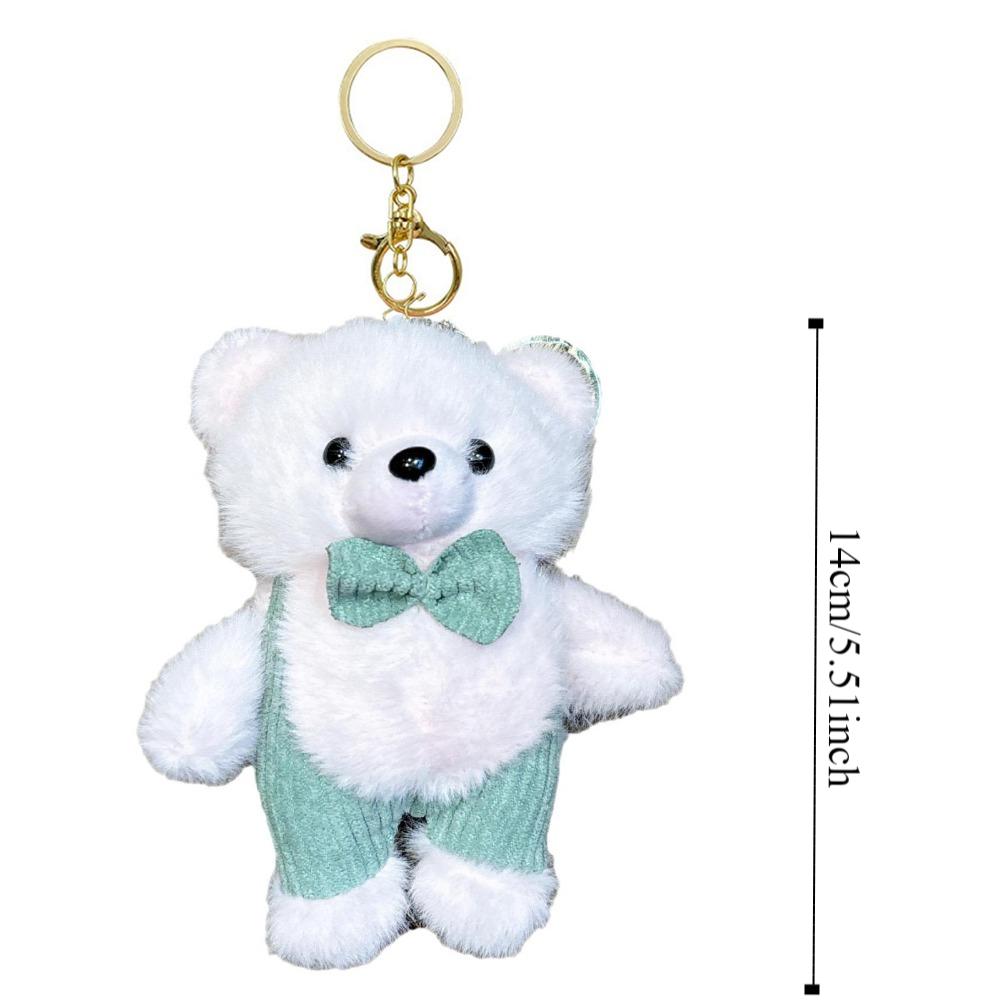 Мягкий плюшевый брелок в виде медведя-банта для девочки, сердечка, галстука-бабочки, плюшевой куклы, подвесного аксессуара