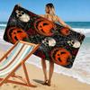 Eerie pumpkins and roses Print beach towel, quick drying, suitable for travel, outdoor sports, jogging, the beach and swimming, gift