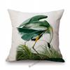 Flamingo Bird Parrots Hand Drawing Illustration Art Cotton Linen Sofa Throw Pillow Case Home Decoration Car Seat Cushion Cover