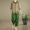 Suit Women 2PC Set Cotton T-shirt and Pants Cotton Oversize Loose Casual Summer Suit Two Pieces Top Pants