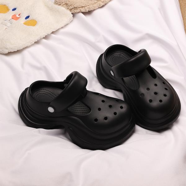 Модная обувь с закрытым носком Женская 2025 Шлепанцы для бассейна Мюли на каблуке Платформа Пляжные Высокие плоские Слайды Обувь на высоком каблуке Женская Домашняя