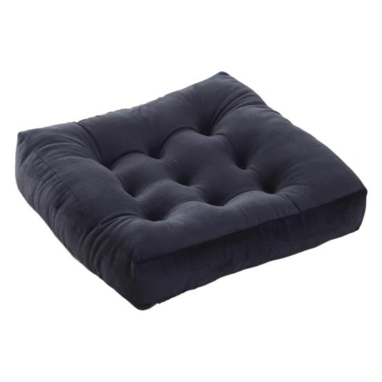 Square Seat Cushion 16x16 Inches Solid Color Stuffed Chair Pad Velvet Thick Seat Cushion for Dining Chair Floor Home Office