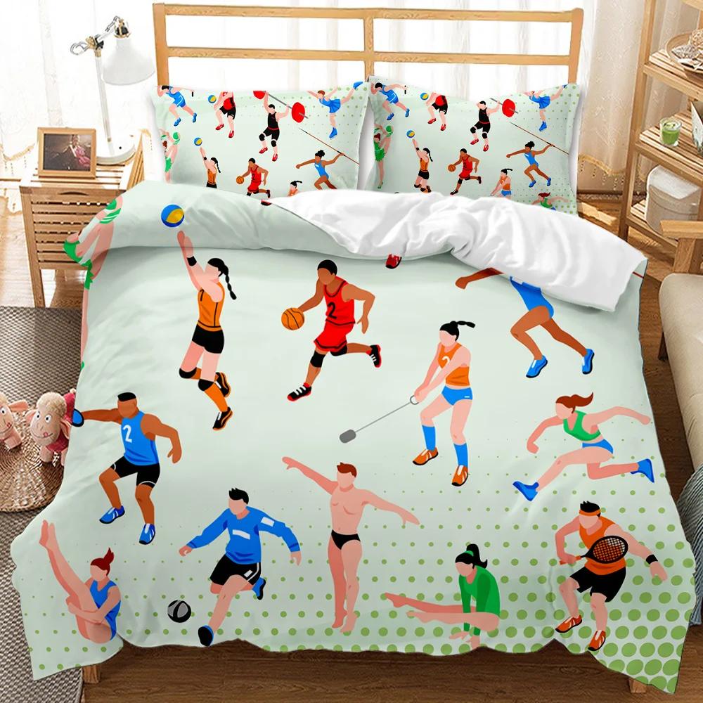 Sports Duvet Cover Set Taekwondo Defense Techniques Sport Practice Bedding Aikido Karate Judo Queen King Polyester Quilt Cover