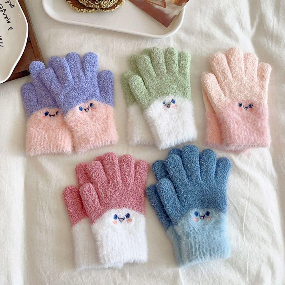 Coldproof Kids Winter Gloves Windproof Baby Gloves Cute Children Mittens for 7-15 Years Old Toddler