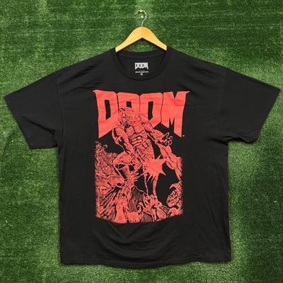 Футболка с принтом из серии шутеров от первого лица Doom Размер 2XL