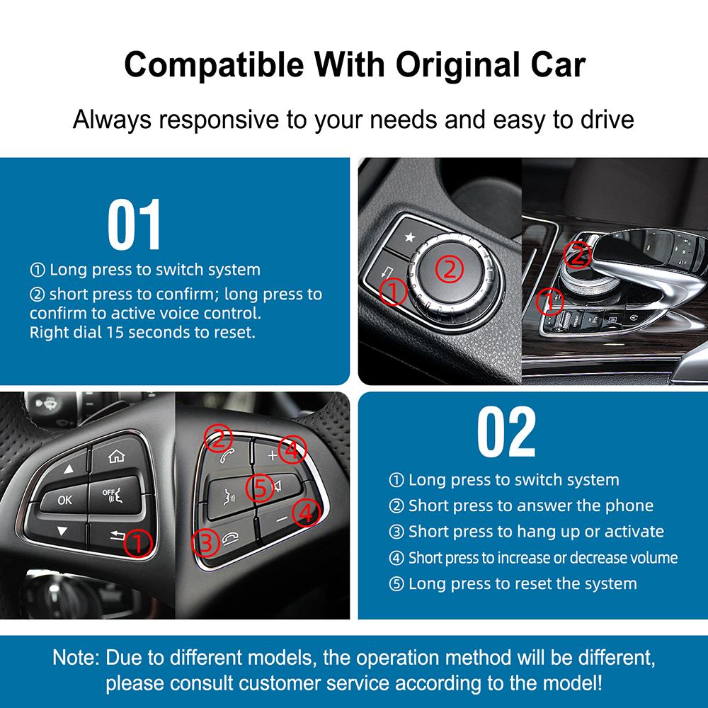 Беспроводной CarPlay для Mercedes Benz 5.0 A CLA GLA W176 C-Class W205 GLC 2015-2018 с Android Auto Mirror Link AirPlay Car Play