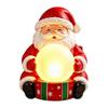 Christmas Craft for Window Light Up Santa Claus Figurine with Glowing Ball Warm Night Light Christmas Statue Festive for Home