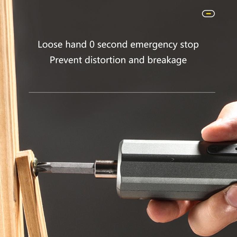 Электрическая отвертка 3 Нм, 3,7 В Аккумуляторный набор отверток с настройками крутящего момента, Стальные биты, Аккумулятор 2000 мАч