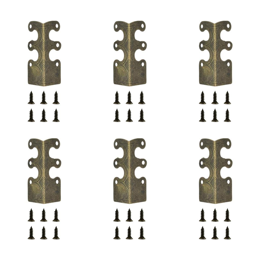 Для стильной защиты плинтуса с винтажными металлическими угловыми накладками 6 шт.