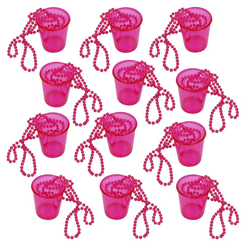 12 шт. Свадебное ожерелье из цепочки и бусин из стекла S, маленькие бокалы для вина, ожерелье для мальчишника, свадебный душ