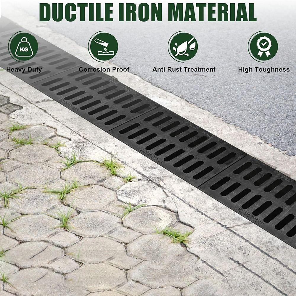 Новая Высокопрочная Крышка для Канавы Смола Пластик Прямоугольный Дренаж для Пола Гаража Черный Дренаж Канализационной Канавы Подвал