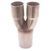 2-1 Stainless Exhaust Merge Collectors Dual 2" ID to Single 2.5" OD Silver