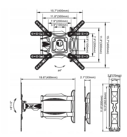 Swivel Tv Mount 32' - 55'