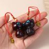Sandalwood Wooden Wooden Cat Keychain Mobile Phone Strap Mobile Phone Lanyard Mobile Phone Chain