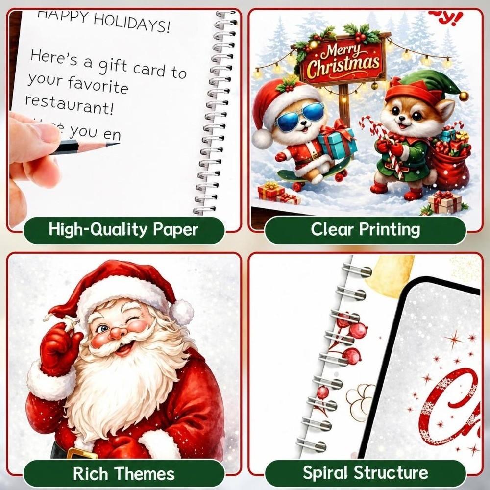 Holographic Christmas Gift Card Booklet Christmas Theme Christmas Gift Card Holder Family Friends