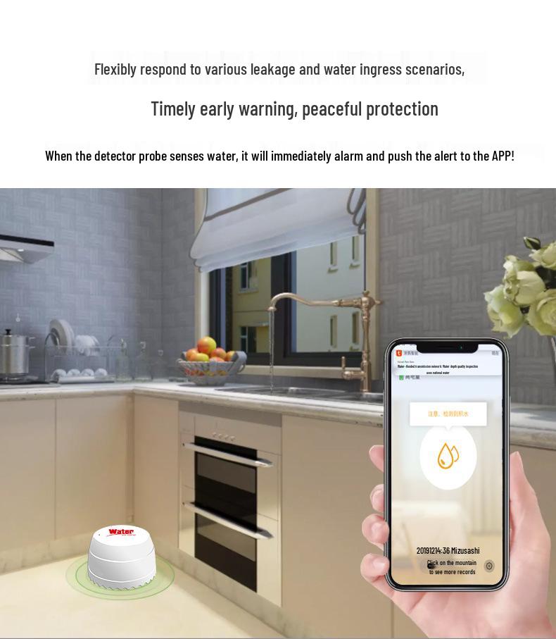 Tuya Умный WiFi датчик протечки воды и сигнализация