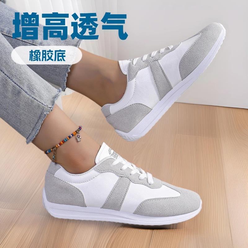 Большие размеры, весенне-осенний тренд, маленькие белые туфли Forrest Gump 2025, новые повседневные универсальные спортивные кроссовки на плоской подошве