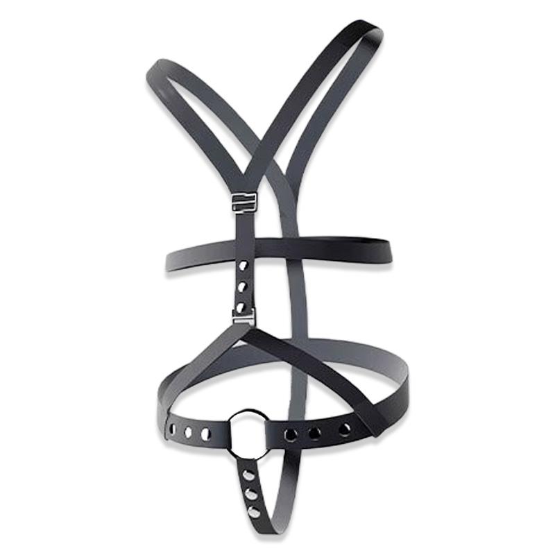 Male Chastity Belt with Lifting Ring - Flexible Durable Self-Bondage Harness for Adult Play Comfortable Fit Strong Constructio