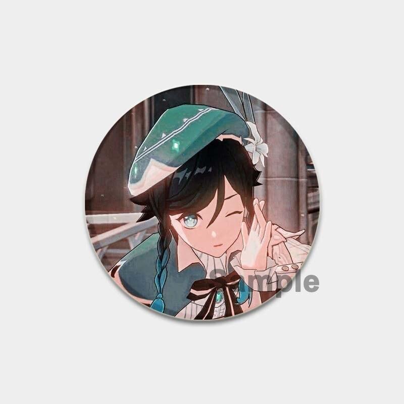 58 мм Genshin Impact, мягкая кнопка на лацкане, креативный забавный значок на воротнике, мультяшная фигурка, броши, одежда, ювелирные аксессуары, милые подарки