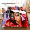 Постельное белье Juice-WRLD 3 предмета, 3D-принт, пододеяльник, наволочка, покрывало в стиле хип-хоп для фанатов, размеры: полуторный, полный, queen, king