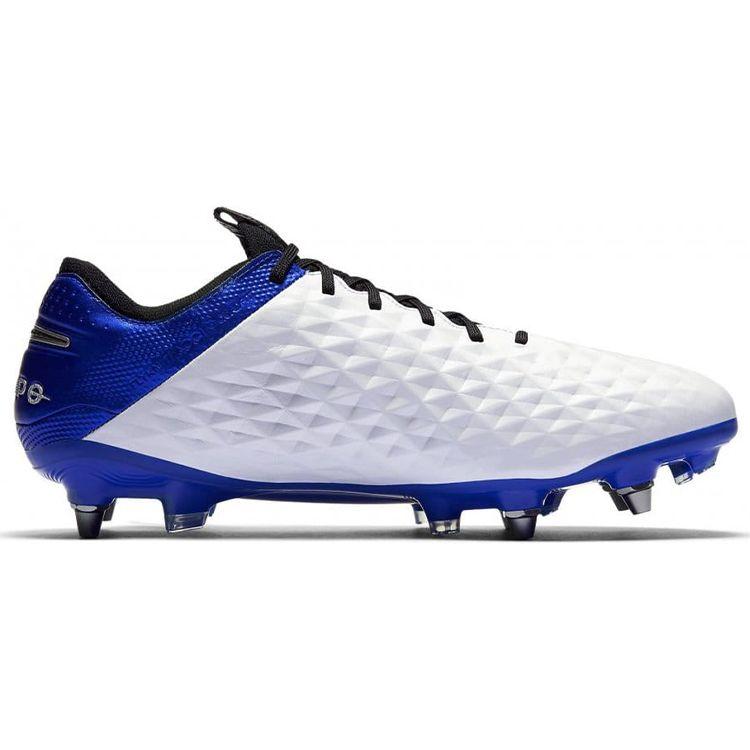 Nike Мужские бутсы Tiempo Legend 8 Elite SG Pro Белые Гипер-королевский Черные CJ6085-105