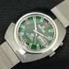 RICOH R31 AUTOMATIC VINTAGE JAPAN MENS GREEN COLOR DIAL WATCH a707655-1