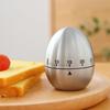 Cute Stainless Steel Egg Shaped Mechanical Visual Countdown Reminder Alarm Clock Kitchen Timer