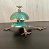 Desk Bell, Frog Desk Bell with Green Finish, Office Desk Bell, Desk Bell