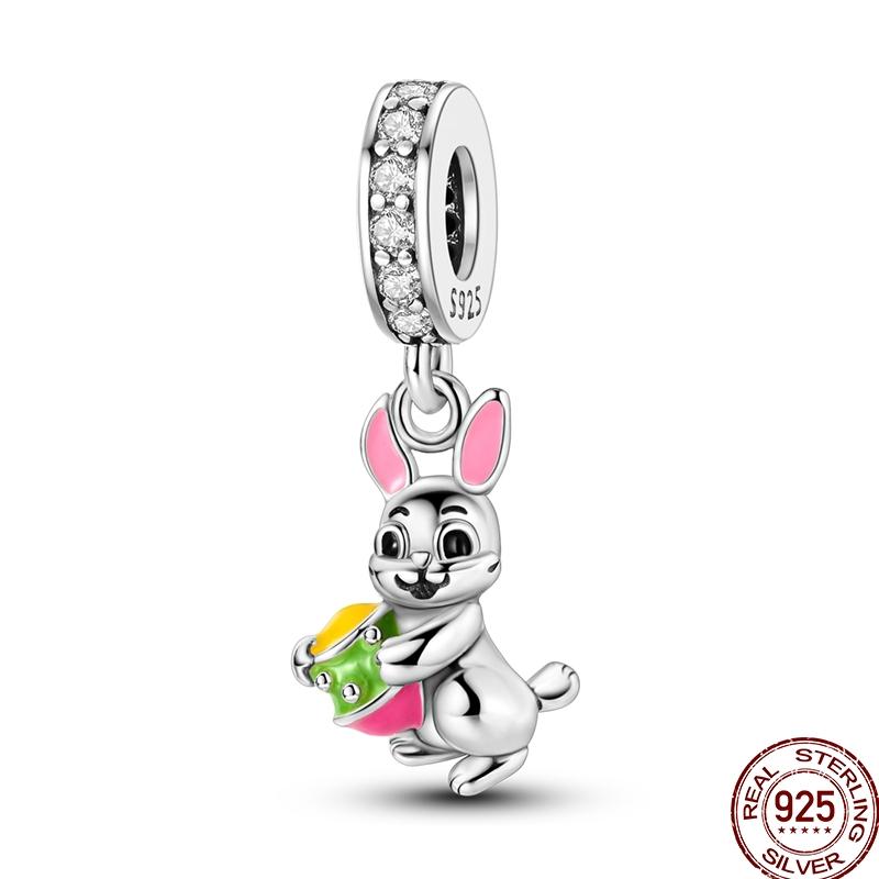 Original Copper Golden Charms Bow Easter Eggs Bead Firefly Butterfly Pendants Fit 3Mm Bracelet Diy Jewelry Gift