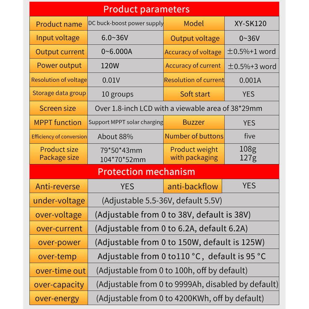Цифровой регулятор напряжения постоянного тока, модуль питания, полный угол обзора, цветной ЖК-дисплей VA