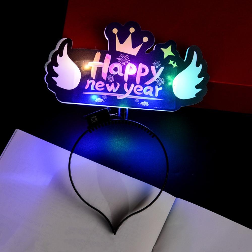 Glowing in Dark LED Glow Hair Bands Fun Luminous Rod New Year Glow Sticks  Birthday Party