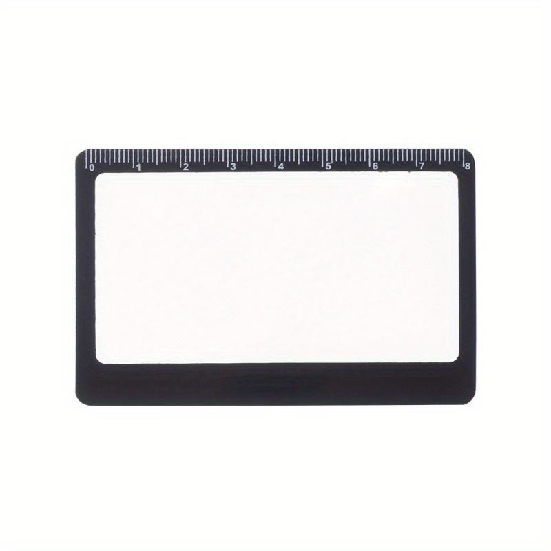 Лист-лупа 3X со шкалой Ультратонкая лупа Френеля ПВХ Прозрачный Размер кредитной карты Увеличение страницы книги