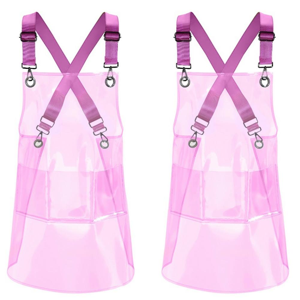 Fashion Barber Apron Reusable Waterproof Transparent Apron Unisex TPU for Kitchen Hair Salon Barber Barista Household Supplies