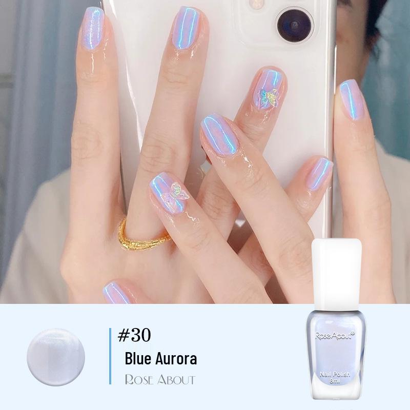 Aurora Nude Водный отслаивающийся лак для ногтей - Летний, Стойкий, Экологичный, Без запаха, Не требующий сушки, Бесплатная доставка