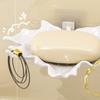 Wall Mounted Soap Box Self-adhesive Storage Rack  Bathroom Kitchen Sink Organizer