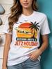 Забавная Ретро Футболка для Детей Jet2 Holidays Ничто Не Сравнится с Отпуском Любитель Природы Летняя Рубашка для Девочки Мальчика Повседневные Топы С Круглым Вырезом Одежда