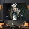 VIKAMA Темная Татуировка Монахиня Гобелен Рок Жест Текстовая Рамка Элементы Готическая Тема Декоративный Гобелен Для Гостиной Акцентная Стена