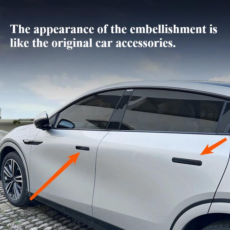 For XPENG G6 Carbon Fiber Door Handle Cover Anti-Scratch Glossy Black Exterior Styling Accessories Custom Fit Upgrade