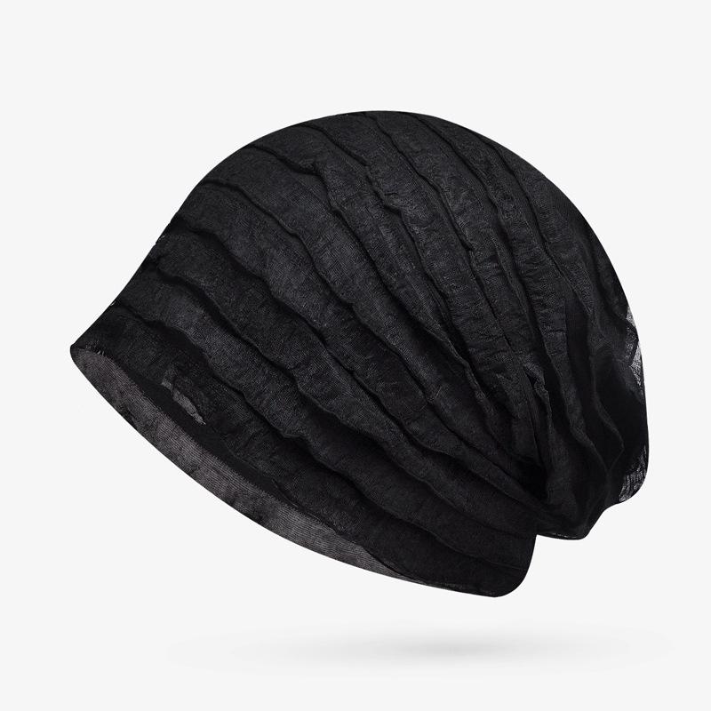 Women's Breathable Thin Cotton Pullover Hat - Spring/Summer Headscarf, Confinement, Sleep, and Outdoor Leisure Cap.