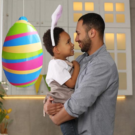 16" надувные пасхальные яйца украшения большие красочные ПВХ яйца украшения для двора газон сад весенняя вечеринка в помещении и на открытом воздухе декор