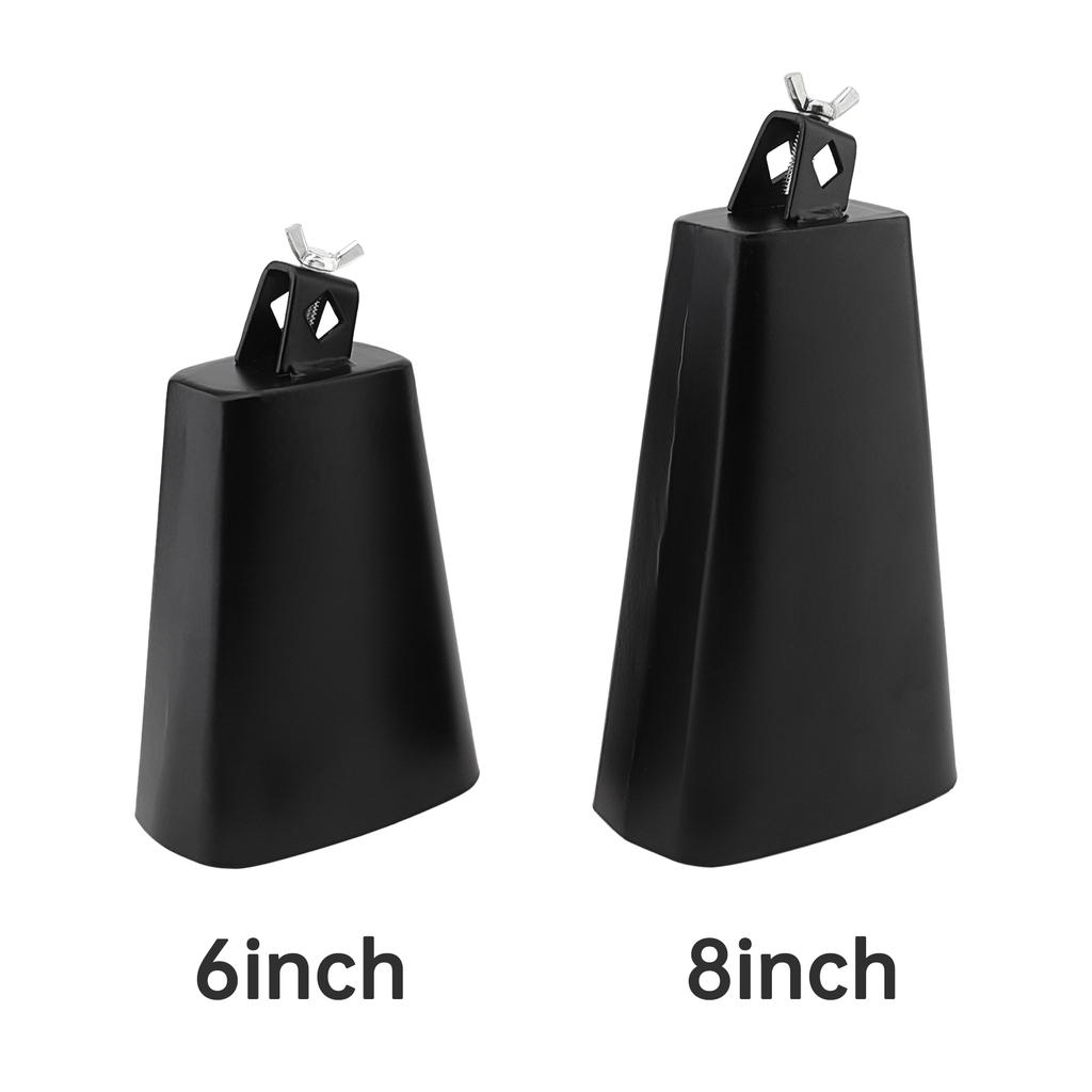 Сверхпрочный металлический железный ковбелл перкуссионный инструмент 6 8 дюймов крепление на обод барабана вверх-вниз включает ключ для настройки ручная перкуссия шумовой инструмент