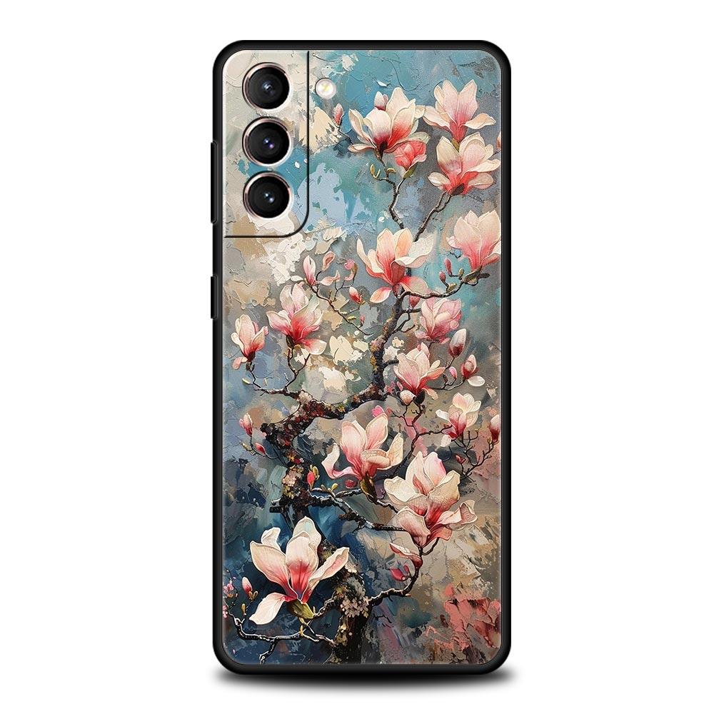 Чехол для телефона Claude Monet Garden Paint Art для Samsung Galaxy S26 Ultra S25 Plus S24 FE S23 S22 5G S21 S20 Черный Мягкий